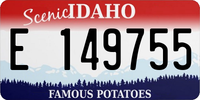 ID license plate E149755
