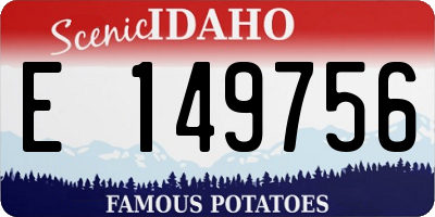 ID license plate E149756