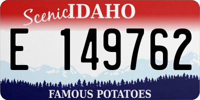 ID license plate E149762