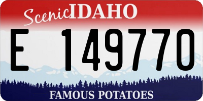 ID license plate E149770