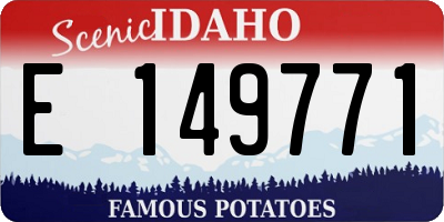 ID license plate E149771