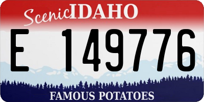 ID license plate E149776