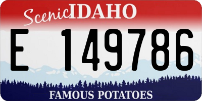 ID license plate E149786