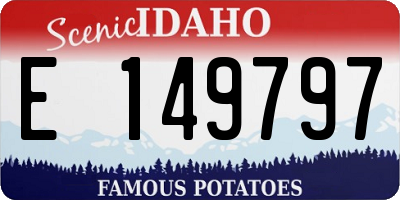 ID license plate E149797