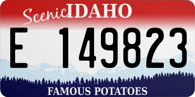 ID license plate E149823
