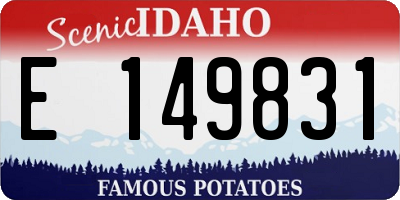 ID license plate E149831