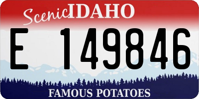 ID license plate E149846