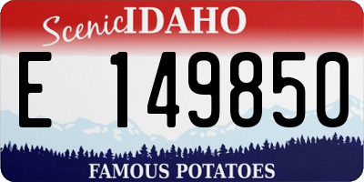 ID license plate E149850