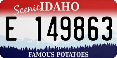 ID license plate E149863