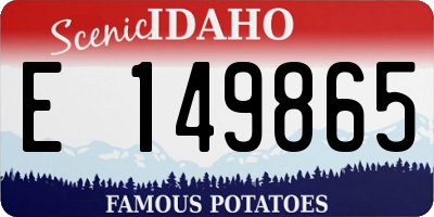 ID license plate E149865