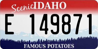 ID license plate E149871
