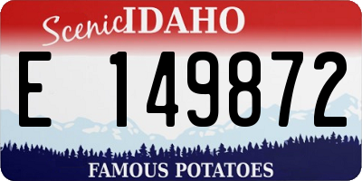 ID license plate E149872