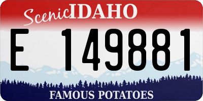 ID license plate E149881