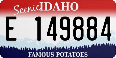 ID license plate E149884