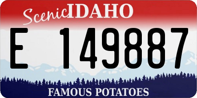 ID license plate E149887