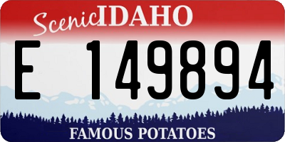 ID license plate E149894