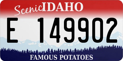 ID license plate E149902