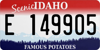 ID license plate E149905