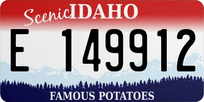 ID license plate E149912