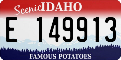 ID license plate E149913
