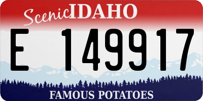 ID license plate E149917