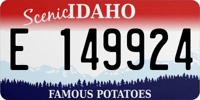 ID license plate E149924