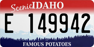 ID license plate E149942