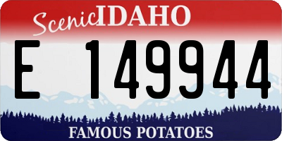 ID license plate E149944