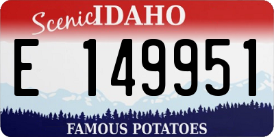 ID license plate E149951