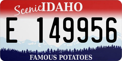 ID license plate E149956