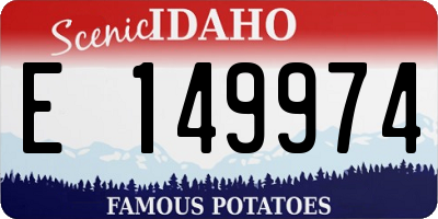 ID license plate E149974