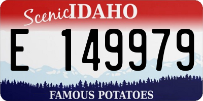 ID license plate E149979