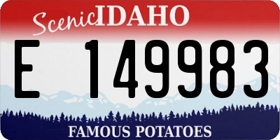 ID license plate E149983