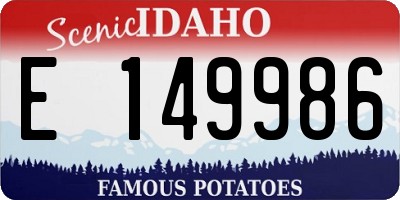 ID license plate E149986