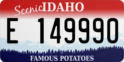 ID license plate E149990