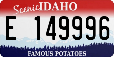 ID license plate E149996