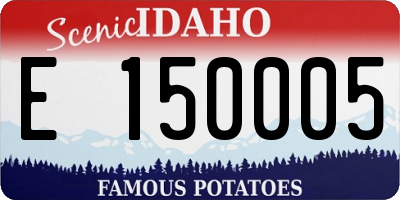 ID license plate E150005