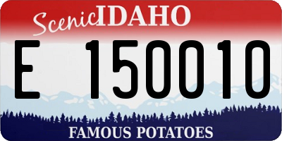 ID license plate E150010