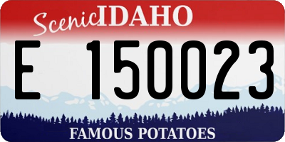 ID license plate E150023