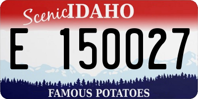 ID license plate E150027