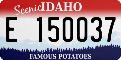 ID license plate E150037