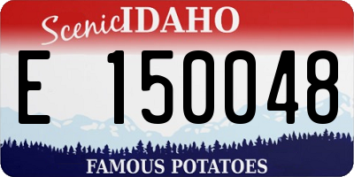 ID license plate E150048