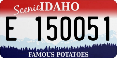 ID license plate E150051