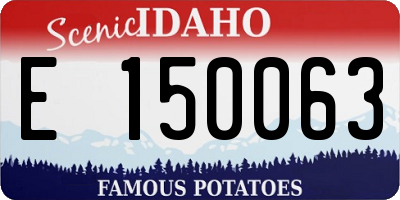 ID license plate E150063