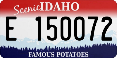 ID license plate E150072