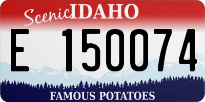 ID license plate E150074