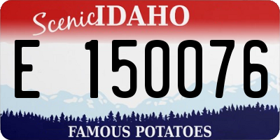 ID license plate E150076