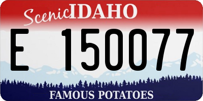 ID license plate E150077
