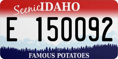 ID license plate E150092