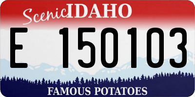 ID license plate E150103
